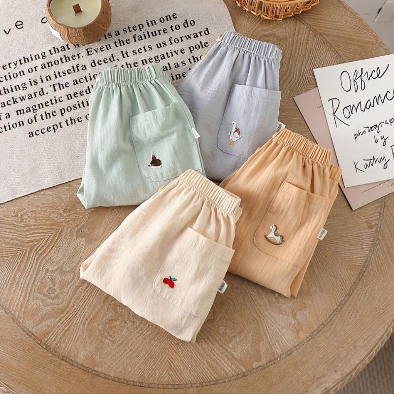 Детские хлопковые брюки от комаров Ins Осень Новые Мужские и женские Детские Кондиционирующие Леггинсы Детские Хлопковые Брюки