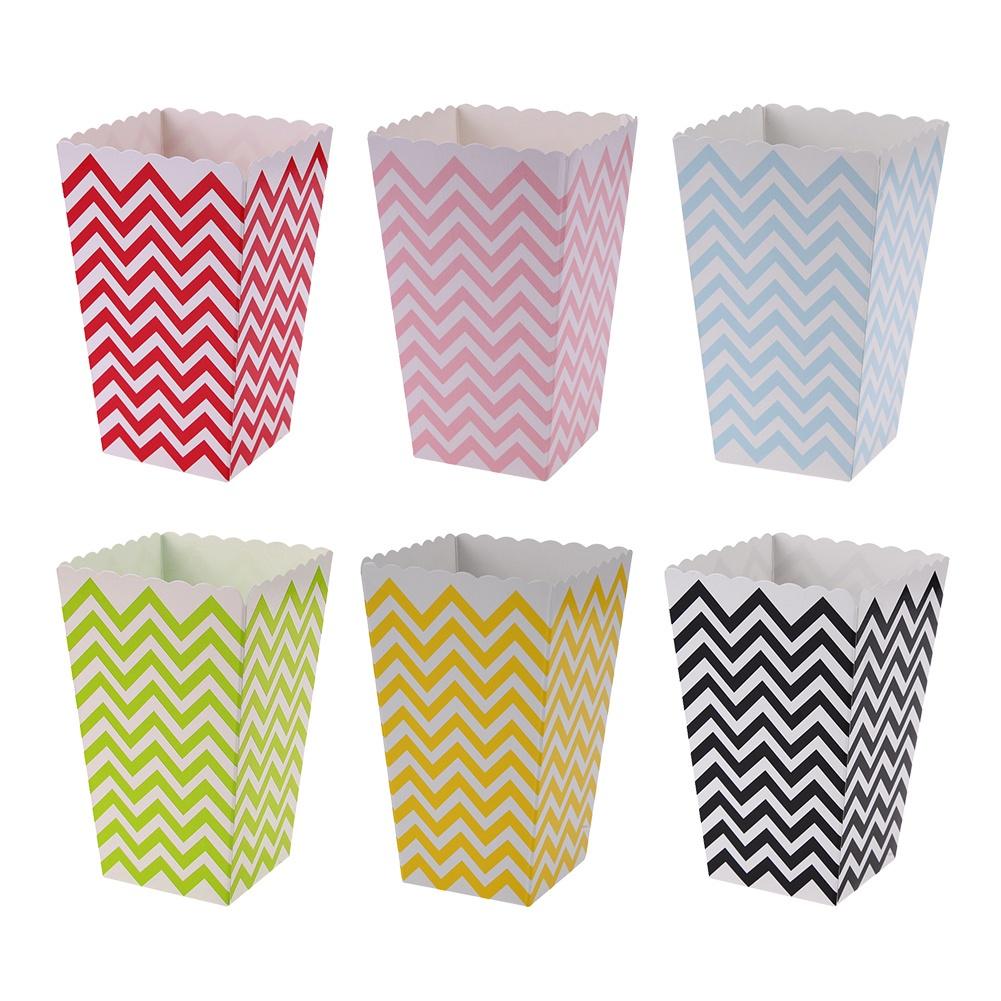 12шт блестящие 8 цветов коробки для попкорна товары для свадебной вечеринки