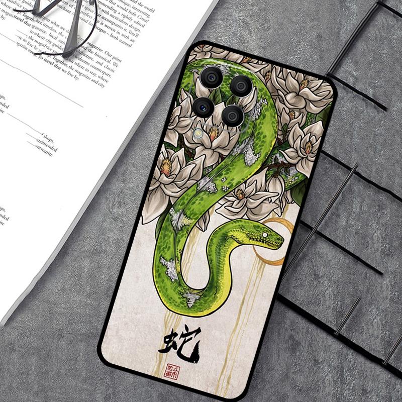 Чехол-иллюстрация со змеей для Samsung Galaxy M54 M32 M52 M15 M11 M12 M13 M14 M06 M16 M36 M56 M31 M53 M35 M55 M34