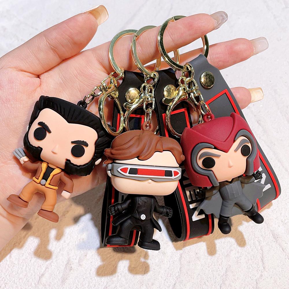 Adorable Deadpool Wolverine Keychain Cute Cartoon Key Fob For Bags And Cars