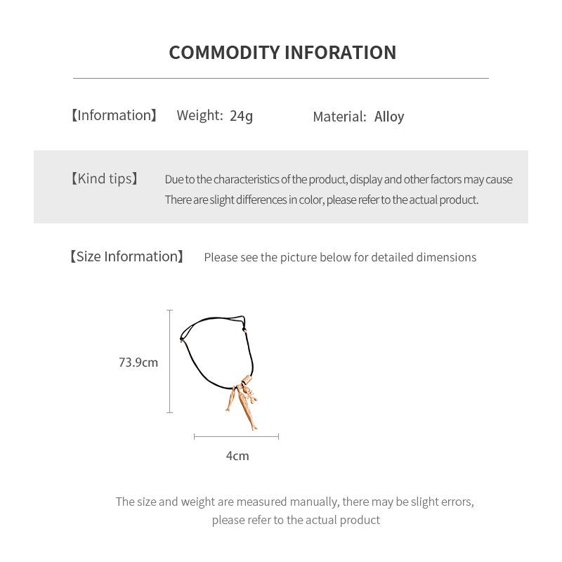 2026 New Metallic Fish Bone Pendant Necklaces for Women Femme Long Adjustable Wax Rope Sweater Chain Statement Jewelry