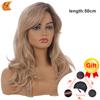 European and American Wig Women's Fashion Long Curly Hair Top Dyed Partial Fiber Headgear