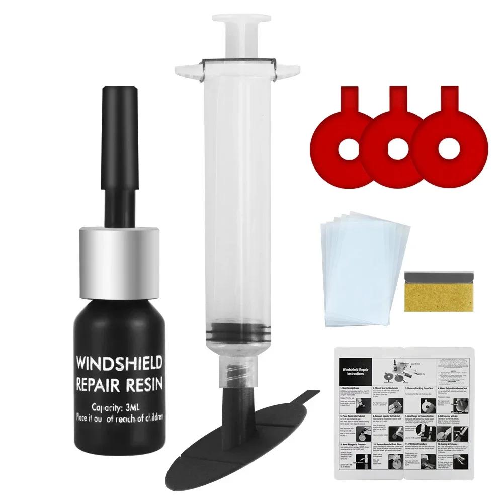 Комплект для ремонта лобового стекла автомобиля, быстрое исправление трещин на лобовом стекле автомобиля, не оставляющее следов, герметик, набор для самостоятельной полировки автомобильных стекол