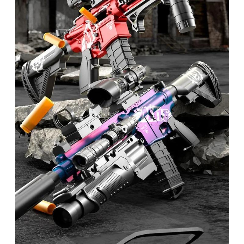 M416 Игрушечный пистолет, метательный снаряд, мягкая пуля, может стрелять, присоска, детская штурмовая винтовка, ручная загрузка, модель, игрушка для мальчика