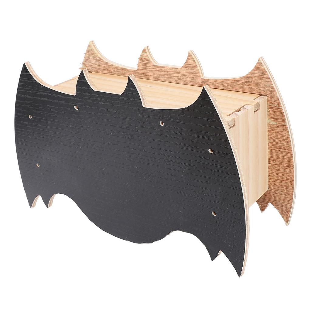 Домик для летучих мышей, изготовленный вручную из дерева, устойчивый к погодным условиям, простой в установке, ящик для летучих мышей в форме летучей мыши для зимнего отдыха на открытом воздухе