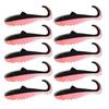 10Pcs Fishing Bait with Curved Tail Realistic Looking Vibrant Color Natural Swimming Posture Artificial Lure Soft Bait