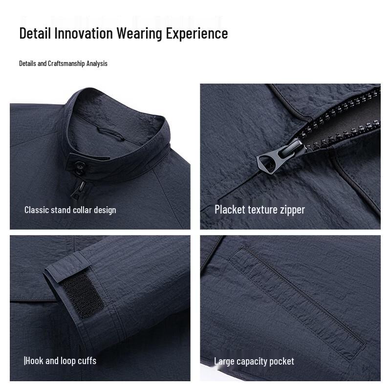 Shanshan Мужская куртка в стиле business casual со стойкой