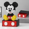 Disney Игрушка Конструктор Микки Маус Сидящий в Ящике Игрушка Конструктор Микки Маус Соединяющиеся Кубики Подарок на День Рождения
