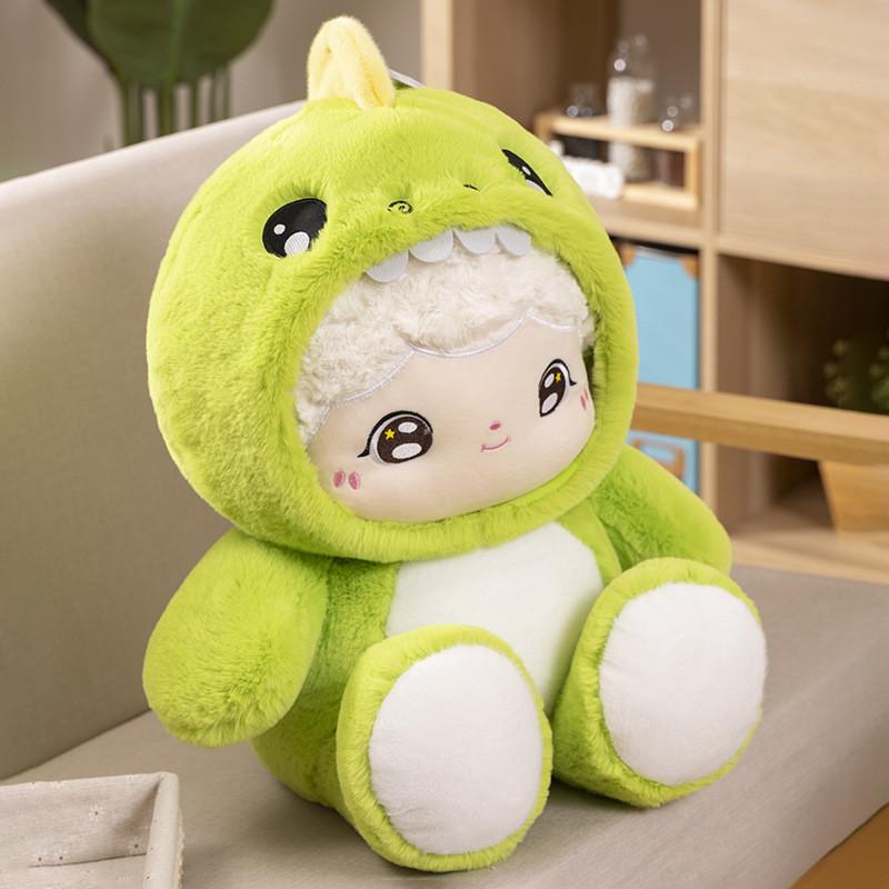 And Cute Cozy Long Plush Dolls With Rabbit Wolf Dinosaur And Panda Animal Designs