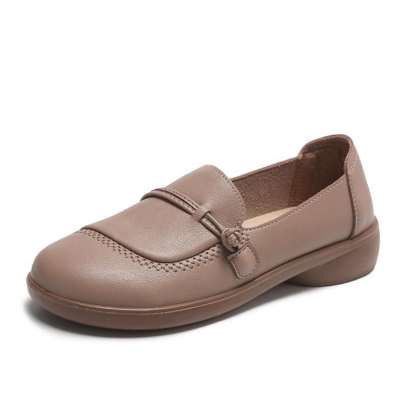 Мягкая подошва, мягкие туфли для мам, элегантные женские туфли больших размеров, дышащие и удобные летом, плоская подошва и не вызывают усталости, однопедальный грех