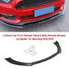 Carbon Fiber 3 Pieces Car Front Bumper Canard Lip Splitter Body Shovels Bumper Lip Spoiler