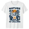 Nature Is Calling Hiking Outdoors Unisexs TShirt Unisexs Tee Graphic Unisex Top