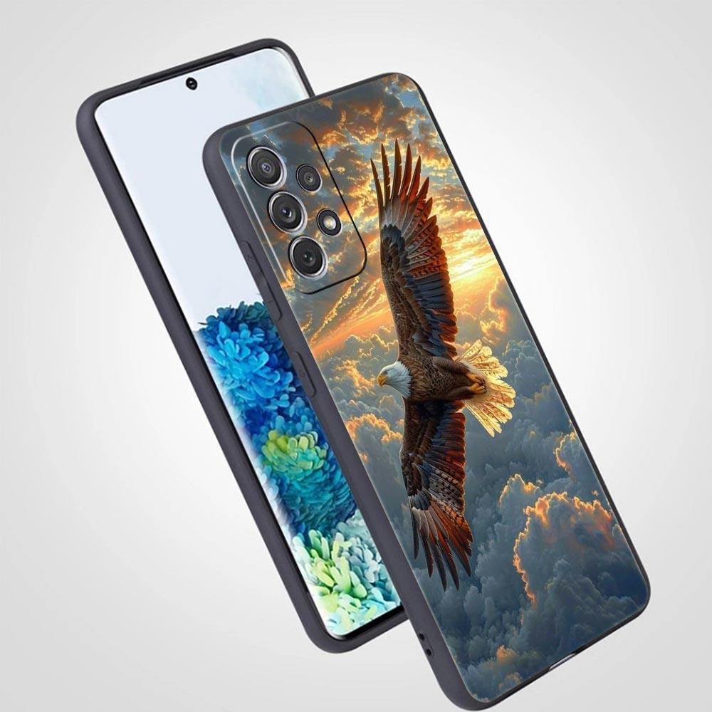 Чехол для телефона с орлом для Samsung Galaxy A17 A07 A55 A35 A25 A15 A05s A33 5G A31 A23 A21s A13 A41 A73 A53 A51 A71 A03s S10 Plus