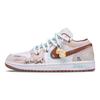 Air Jordan 1 Молочно-коричневые Устойчивые к истиранию Низкие Винтажные Баскетбольные кроссовки Унисекс Белый Коричневый DC0774-202(Команда864-)