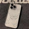Silver butterfly for Apple 16PROMAX mobile phone case iPhone15 transparent 14 creative 13 soft case 12 advanced