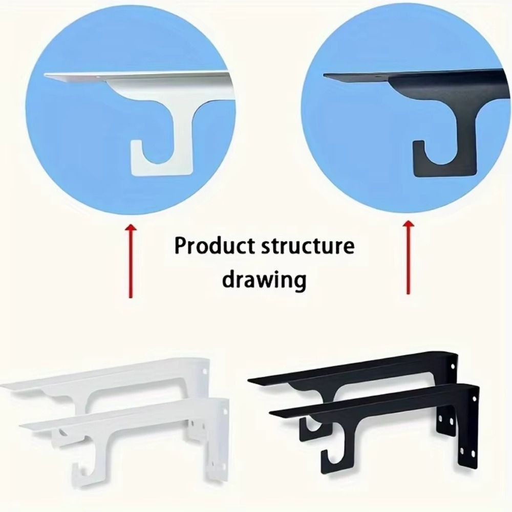 2 Piece Set Durable Metal Metal Brackets Heavy Duty Load-Bearing Supports  Industrial Use