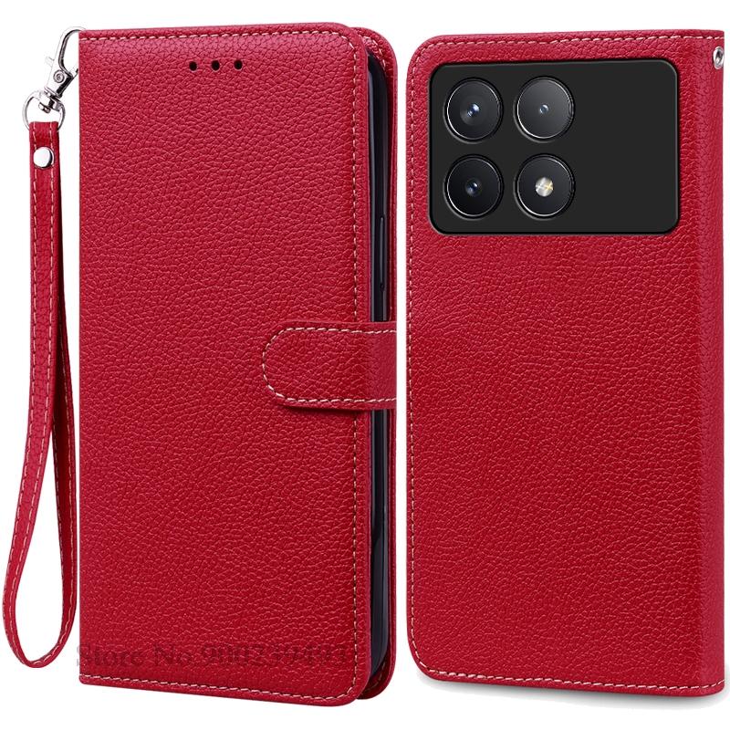 Чехол F6 Pro для POCO F6 Pro, силиконовый кожаный чехол-кошелек, флип-чехол для Xiaomi Poco F6 Pro 5G, чехол-книжка, Fundas