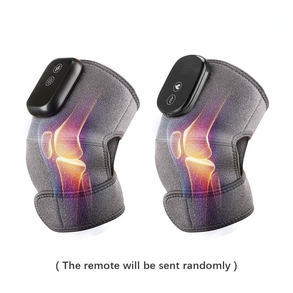 Новый беспроводной массажер для колена с подогревом, облегчение боли в суставах, электрическая вибрация, наколенник, регулируемый прибор для лечения красным светом