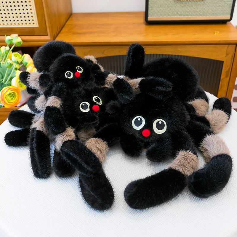 Popular Simulation Spider Doll Plush Toy Funny Little Insect Doll Throw Pillow