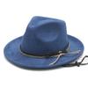 Vintage Western Cowboy Hat, Hot Selling Suede Top Hat with Windbreak Rope Tibetan Sun Hat
