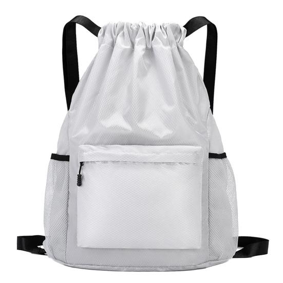 Backpack with Drawstring Closure Waterproof Wear-Resistant Large Capacity Multi-Pocket Design Swimming Gear Backpack