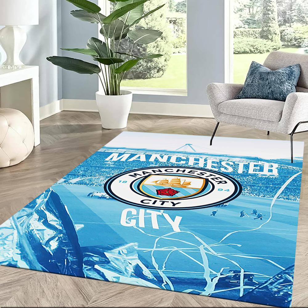 Квадратные ковры Love Manchester City Fc — отличный выбор для гостиных, спален, домашнего декора и в качестве подарков.