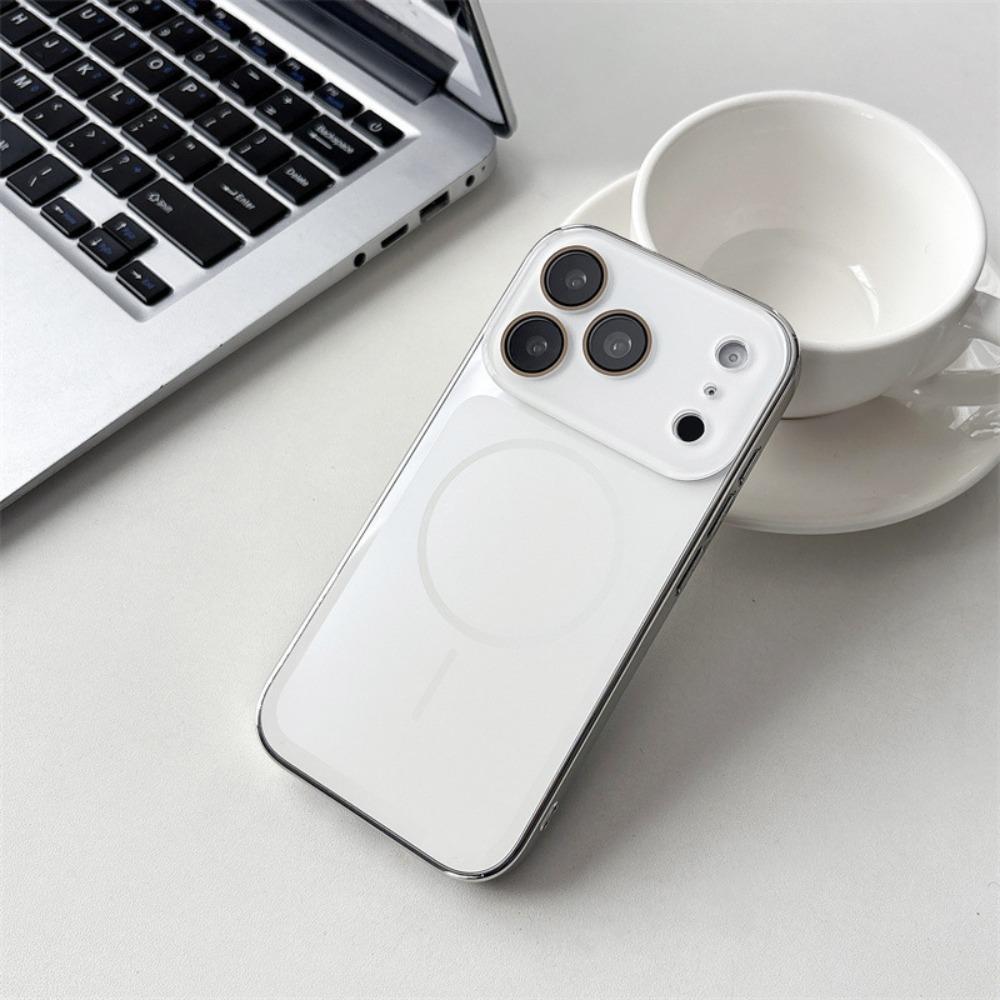 Роскошный Матовый Покрытие Для Magsafe Магнитный Лазерный Чехол для Камеры для iPhone 17 Pro Max 16 15 14 13 Беспроводная Зарядка Защитный Чехол