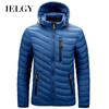 Легкая съемная кепка, мужская пуховая куртка, нейлоновая стеганая куртка, куртка на молнии, осенне-зимняя стеганая куртка