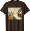 Cat Swatting God's Hand Funny Cat Meme T-Shirt