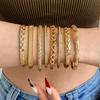 Flashbuy Gold Color Chic Inlaid Zircon Copper Bangle Bracelet For Women Statement New Design Temperament Wrist Fashion Zircon
