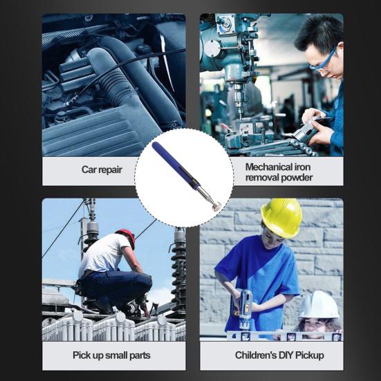 Телескопический магнитный захват 28 дюймов, выдвижной инструмент-захват с магнитом 8 фунтов для труднодоступных узких мест, механик, автомобильный