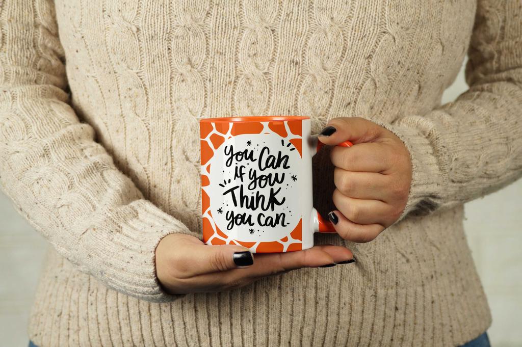 Inkdotpot Вы можете, если думаете, что можете Керамическая кружка для кофе на 11 унций Вдохновляющие цитаты Сотрудник Начальник Коллеги День рождения