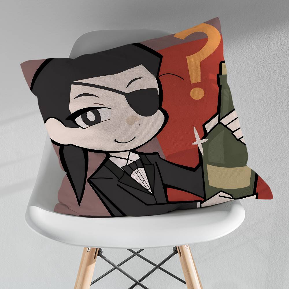 Cute Ferocious GGoro MMajima Throw Pillow Case Living Room Sofa Cushion Cover For Home Bedroom Decoration Protector