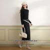 Xiangying Women's High-Waist Fringe Slit Midi Skirt