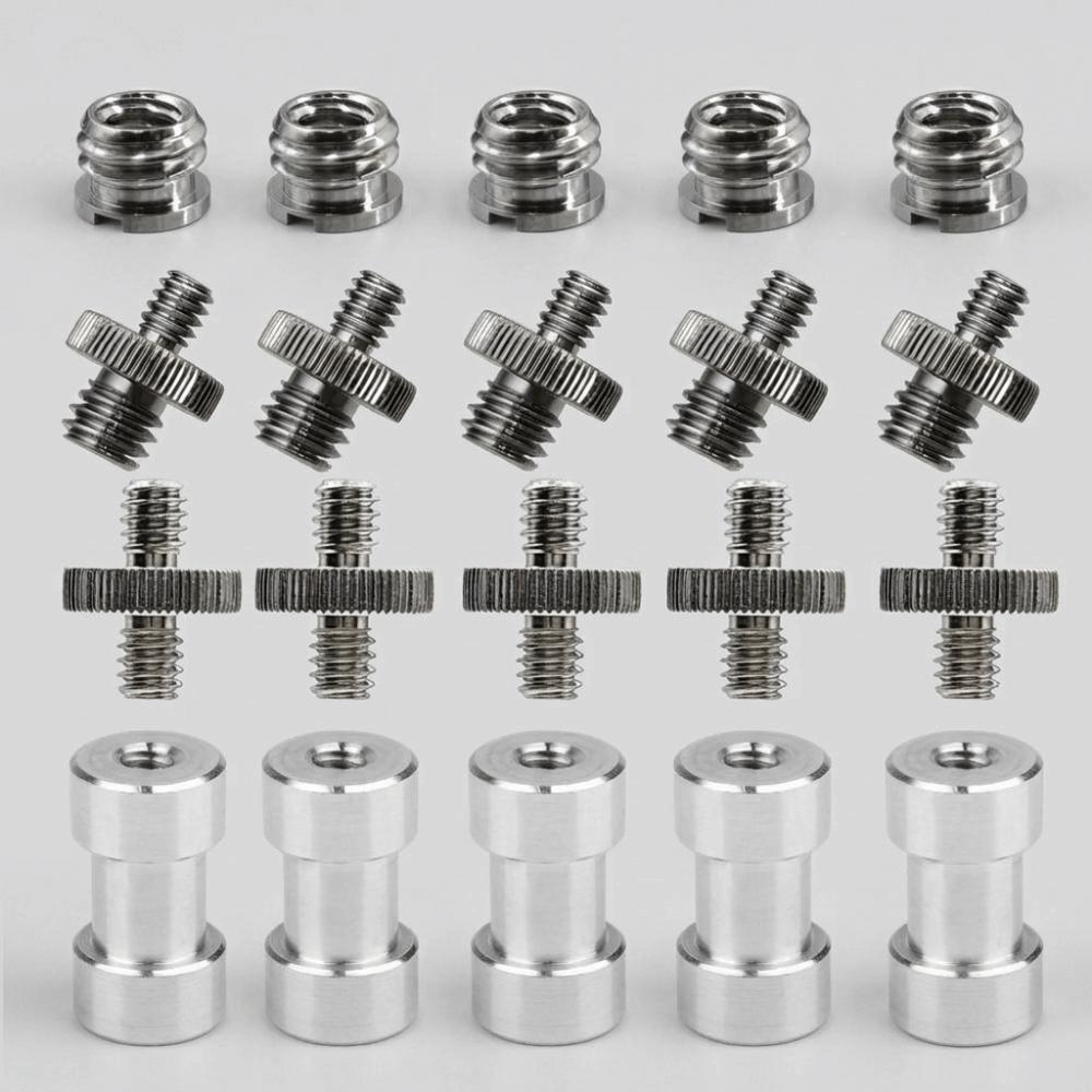 Male To Female Mount Screw Kit 1/4" to 3/8" Screw Convert Adapter Camera Screw Nut Set Monopod