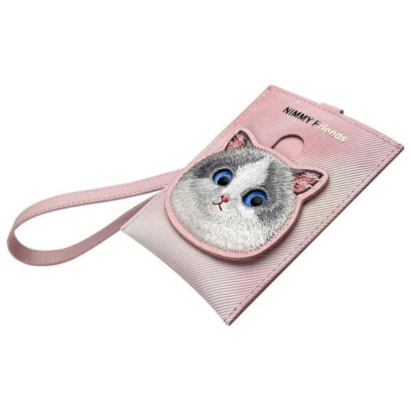 Portfel na karty Nimmy Big Eyed Pet 2.0 Cat Różowy
