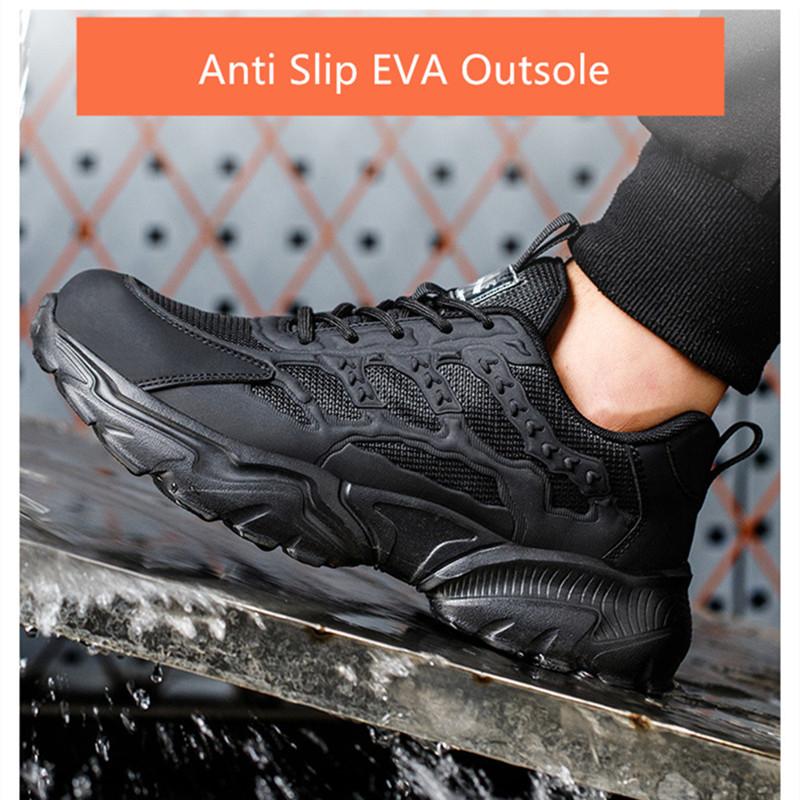 White Work Shoes Lightweight Comfortable Safety Shoes Man Women Work Shoes With A Steel Toe Puncture Proof Safety Work Sneakers