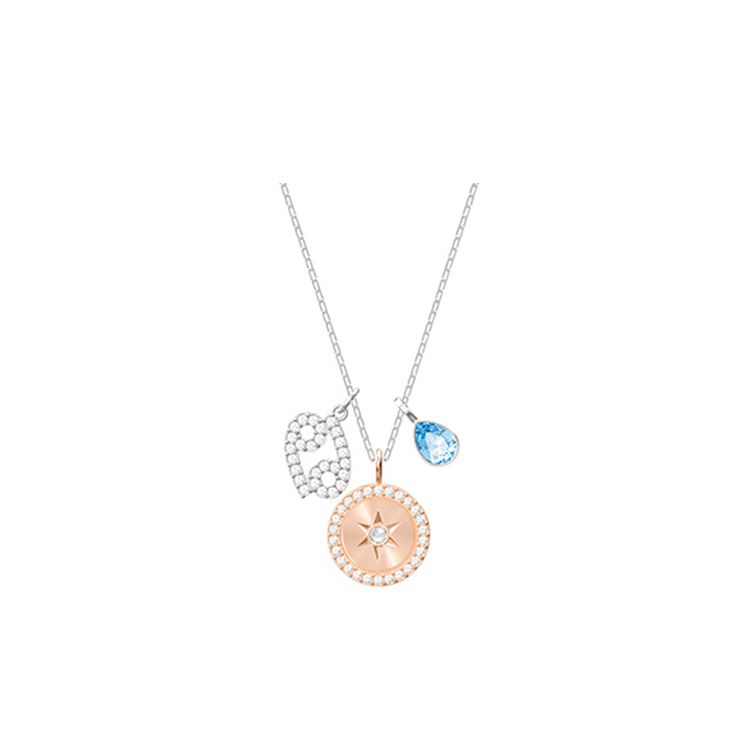 Swarovski Знак Зодиака Рак Ожерелье Женское Аквамарин 5349215