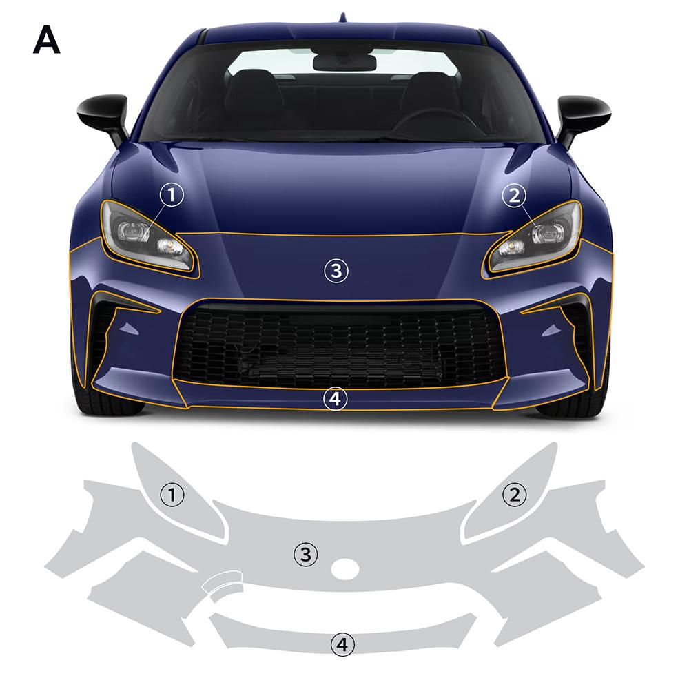 For Toyota GR86 2025 2025 2025 2025 2025 TPU Scratch Resistant Car Bumper Engine Fender Paint Protection Film Clear PPF Kit