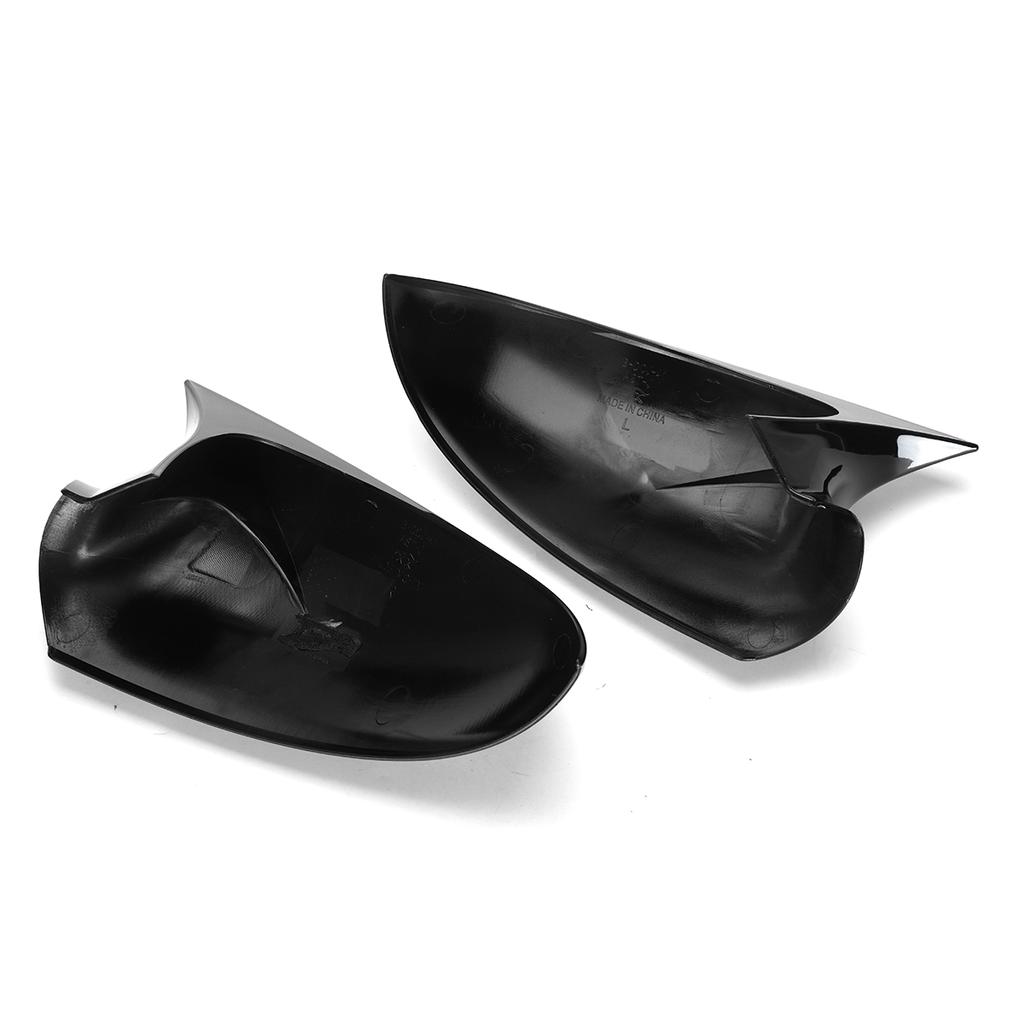 Pair Car Rear View Side Door Wing Mirror Cover For Opel Vauxhall For Astra J MK6 2010-2013  Add-On Mirror Cap  Glossy Black