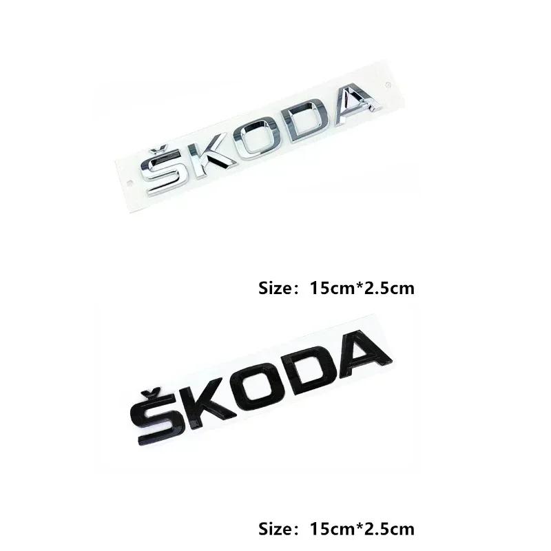 AHUQ1 Letter Stickers for SKODA 4x4 Logo Karoq Kamiq Kodiaq Superb Octavia A7 Tour Rapid Yeti Car Rear Trunk Emblem Badge Accessories