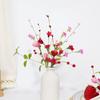 Yousheng Valentine's Day Artificial Berry Stems Pink Red Heart Shaped Berry Picks for Valentine's Day Wedding Party Anniversary Table Home Decor