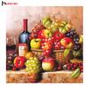 Huacan DIY Diamond Painting Grapes Diamond Embroidery Full Square Rhinestones Mosaic Fruit Handmade Needlework Crafts