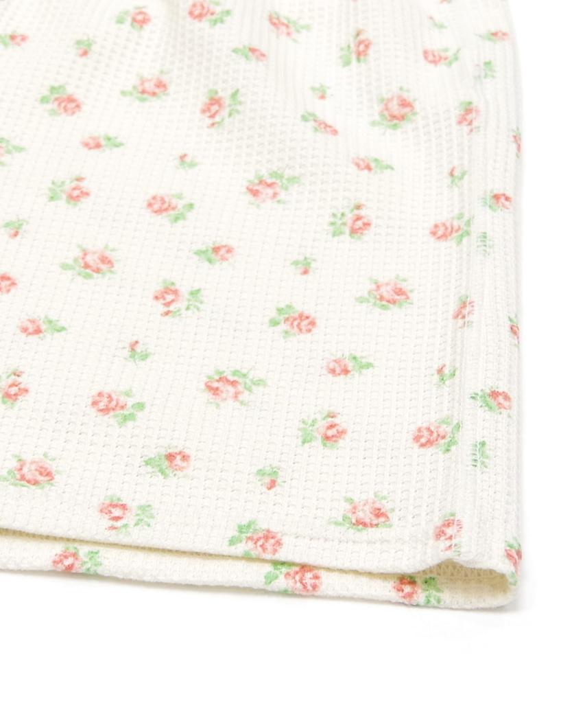 Pajama Set Waffle Flower Pattern Short Sleeve Shorts 3P Set Pink [JE Morgan] & Women's