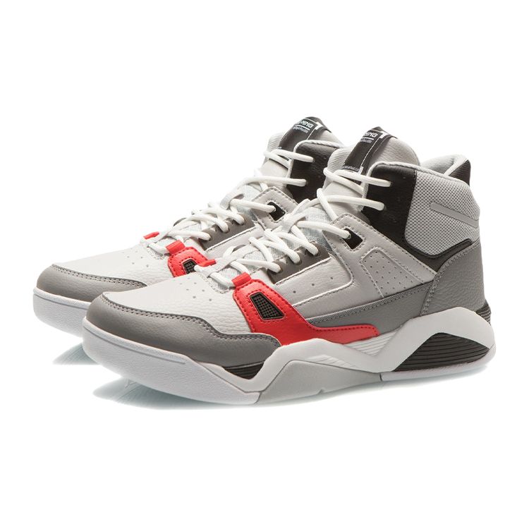 Li Ning Comfortable Casual Shock Absorbing Non-Slip Wear-Resistant Lightweight Breathable Supportive Mid-Top Basketball Shoes Men Sneaker AGBR083-4