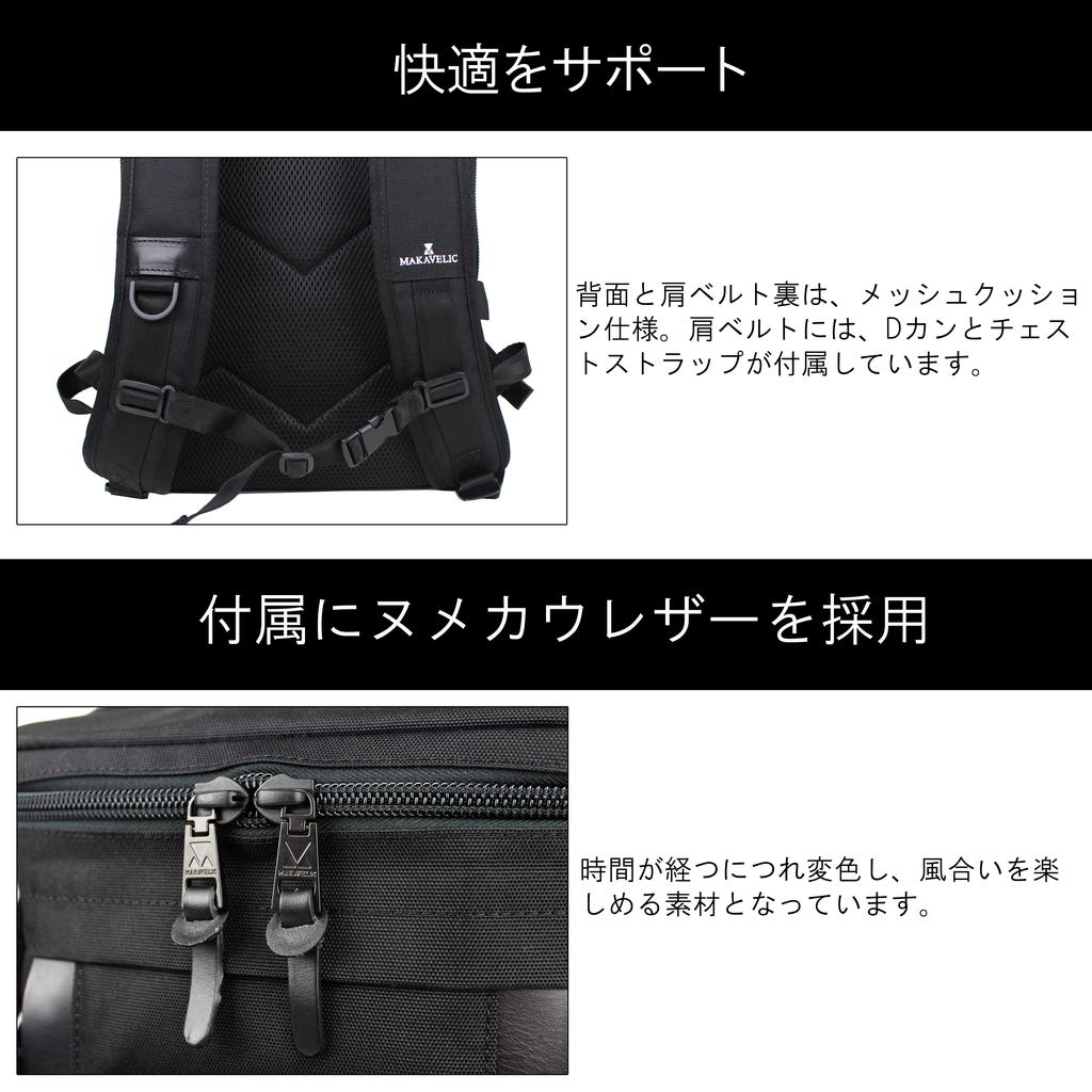 [Machiavellic] Backpack with 13-inch Laptop Storage CHASE RECT.DAYPACK MINIMUM Daypack 3109-10119 Dark Navy