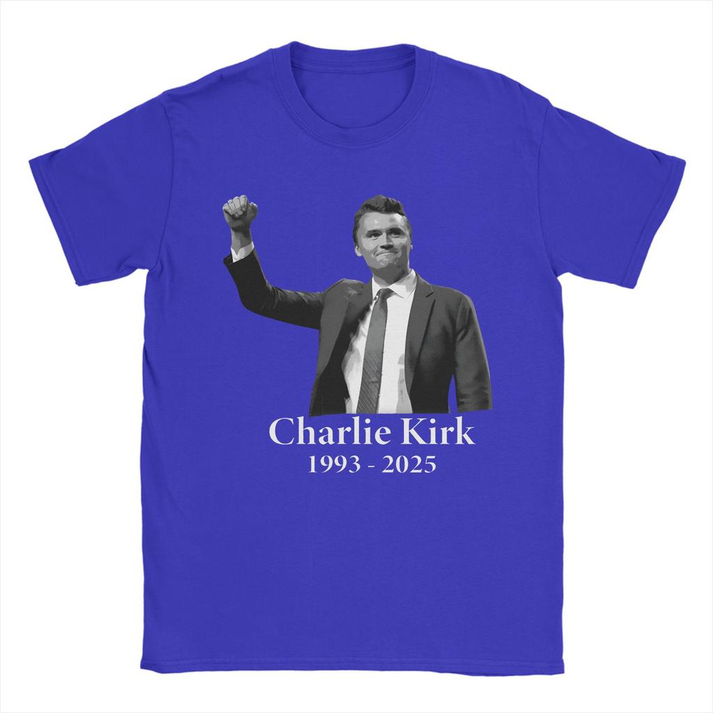 Мужская футболка REST IN PEACE Charlie Kirk 1993-2025 Футболки Новинка Пляжная футболка Y2K Повседневная Повседневная Топы из чистого хлопка Большие размеры