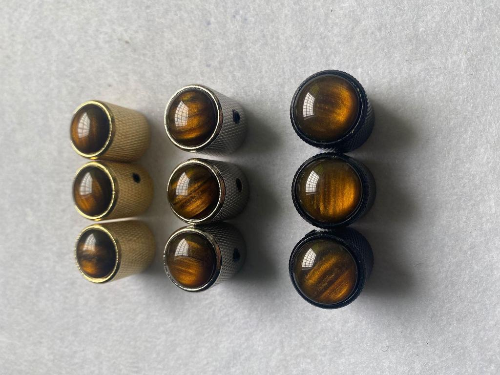 Металлическая ручка для электрогитары/бас-гитары с инкрустацией из перламутра для регулировки громкости/тона