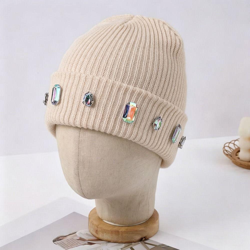 Cotton Winter Knit Hat Knitted Texture Cold Cap Fashion Brimless Skull Cap Cold Weather Wear