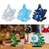 Diy Light and Shadow Christmas Tree Ornament Silicone Mold Scented Gypsum Ornaments Drop Glue Resin Mold for Decoration